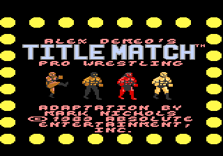 Title Match Pro Wrestling Title Screen